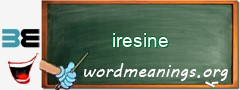 WordMeaning blackboard for iresine